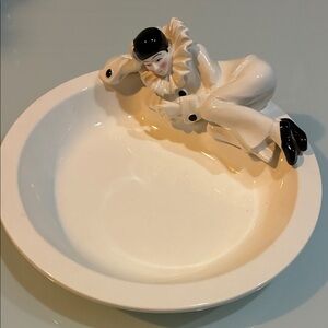 Vintage post modern  Pierrot  Clown LARGE Trinket Dish Taste Setter Sigma